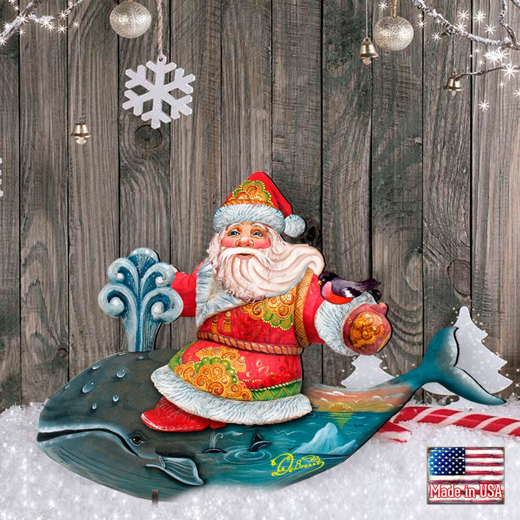 Whale Tail Christmas Outdoor Decor by G. DeBrekht - Christmas Santa Snowman Decor - 8117827F