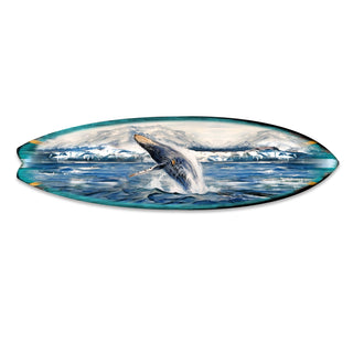 Humpback Harmony Surfboard Coastal Wall Art by G. DeBrekht - Coastal Holiday Decor - 8490119HS
