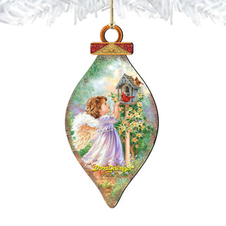 Angels Are Near Wooden Ornaments by Gelsinger - Nativity Holiday Decor - 8041150-DG