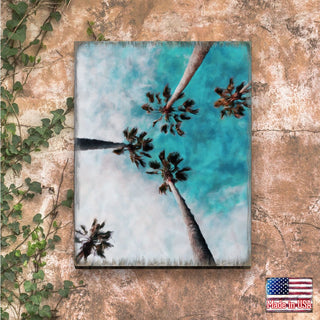 Palms Art Wooden Wall Art by Nature Wonders - Nature Wildlife Decor - 95395B