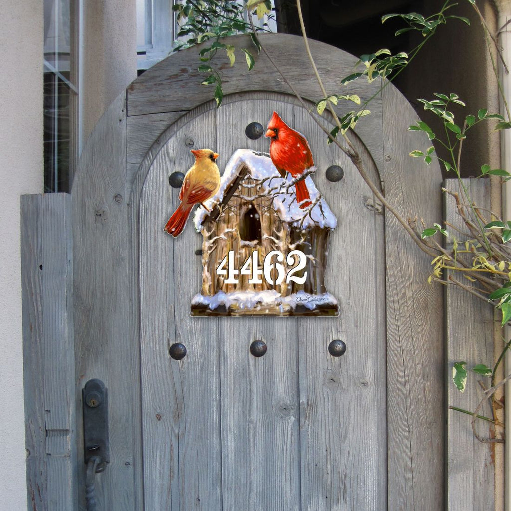 Birds Lover Wooden Personalized House Number Sign by D. Gelsinger - Easter Spring Decor - Handcrafted Wooden Address Sign - MA8461054-2-1533