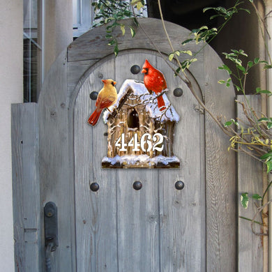 Birds Lover Wooden Personalized House Number Sign by D. Gelsinger - Easter Spring Decor - Handcrafted Wooden Address Sign - MA8461054-2-1533