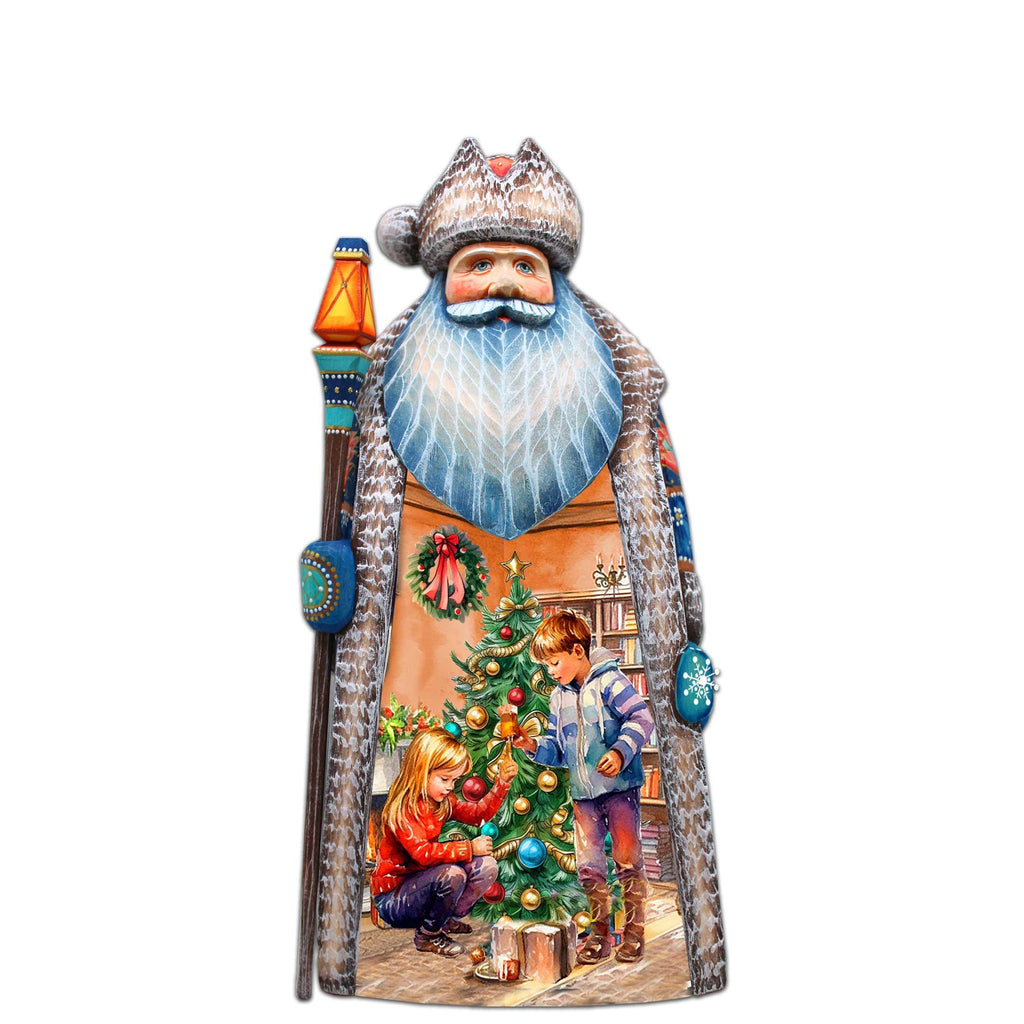 Adorned in Happiness Santa Hand-Painted WOODCARVED Masterpiece by G. DeBrekht - Christmas Holiday Decor - 210235SE