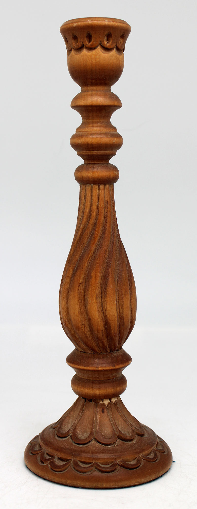 One-of-a-Kind WOODCARVED Candle Holder 10