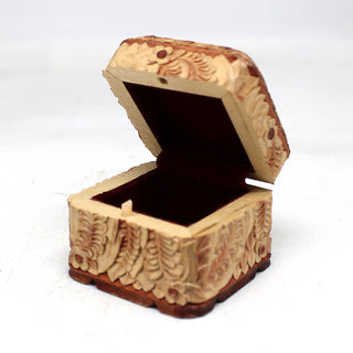 One-of-a-Kind Butterfly WOODCARVED Jewelry BOX 2.5x2.5x2