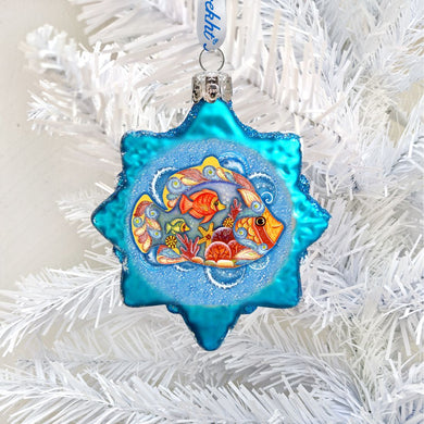 Star Mercury Glass Ornament by G. DeBrekht - Coastal Holiday Decor - 775477