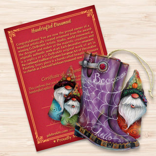 Hello Halloween Boots Wooden Ornaments by Jamie Mills-Price Halloween Decor - 8611062-4-MP