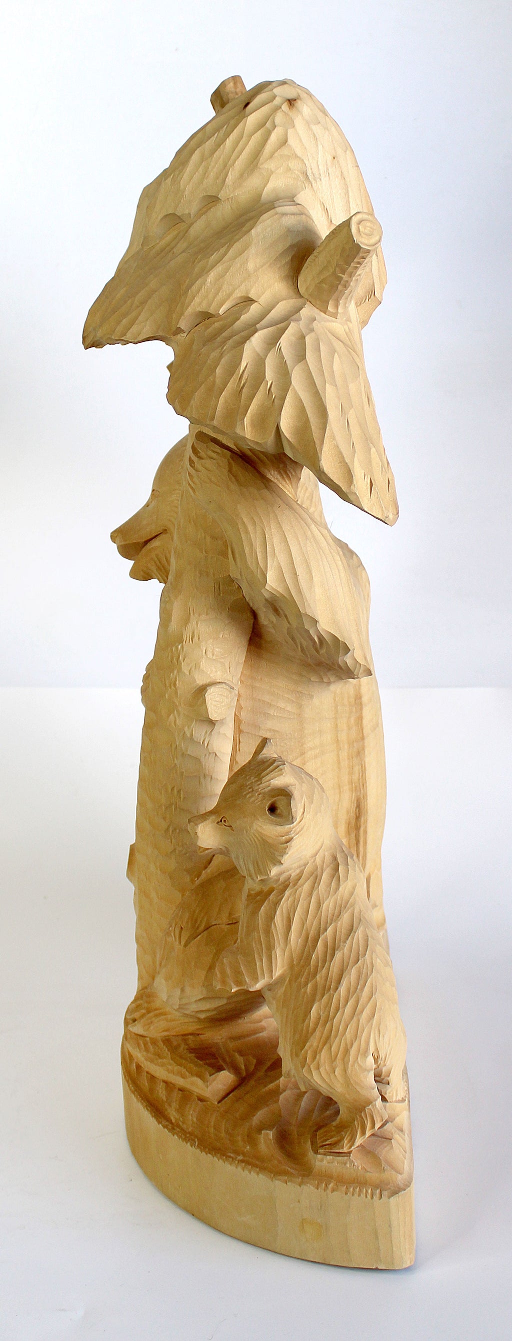 One-of-a-Kind Bear Family Wood Carved Figurine 18