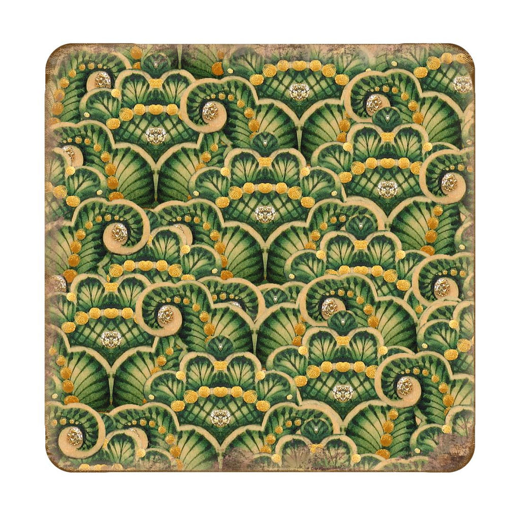 Floral Wooden Cork Coasters Gift Set of 4 by Nature Wonders - Nature Wildlife Decor - 95021C-S4