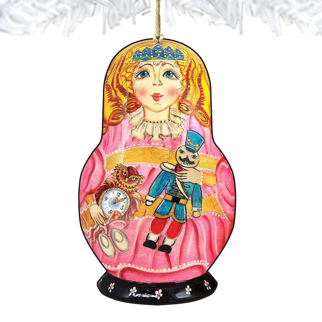 Clara Nutcracker Matreshka Wooden Ornaments by G. DeBrekht - Christmas Decor - 8115152