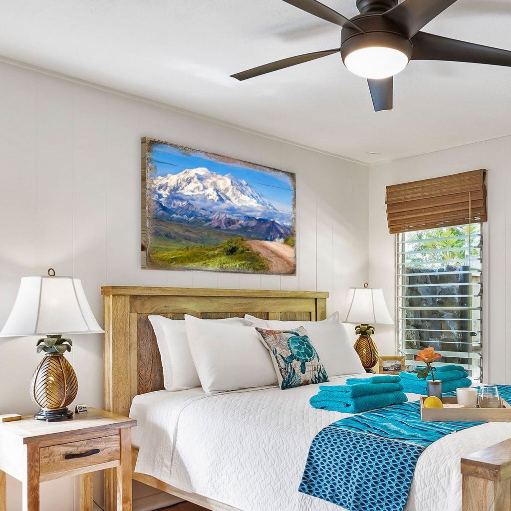 Mountain View Art Wooden Wall Art by Nature Wonders - Nature Wildlife Decor - 95242B