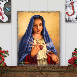 Immaculate Heart of Mary Wall Art by D. Gelsinger - Nativity Holiday Decor - 95686B-DG