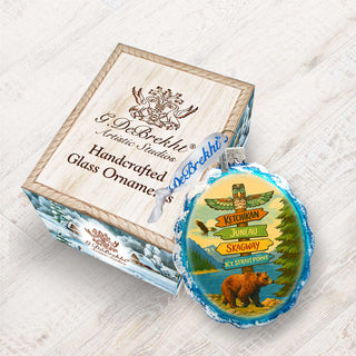 Handcrafted Alaska Cruise Ports Glass Christmas Ornament – Handcrafted Wildlife Holiday Decor – 777436
