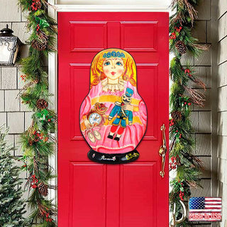 Clara Nutcracker Nesting Doll Door Decor by G. DeBrekht - Christmas Decor - 8115152H