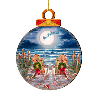 Moonlight Christmas Holiday Wooden Ornaments by D. Gelsinger - Christmas Decor - 8652817-DG