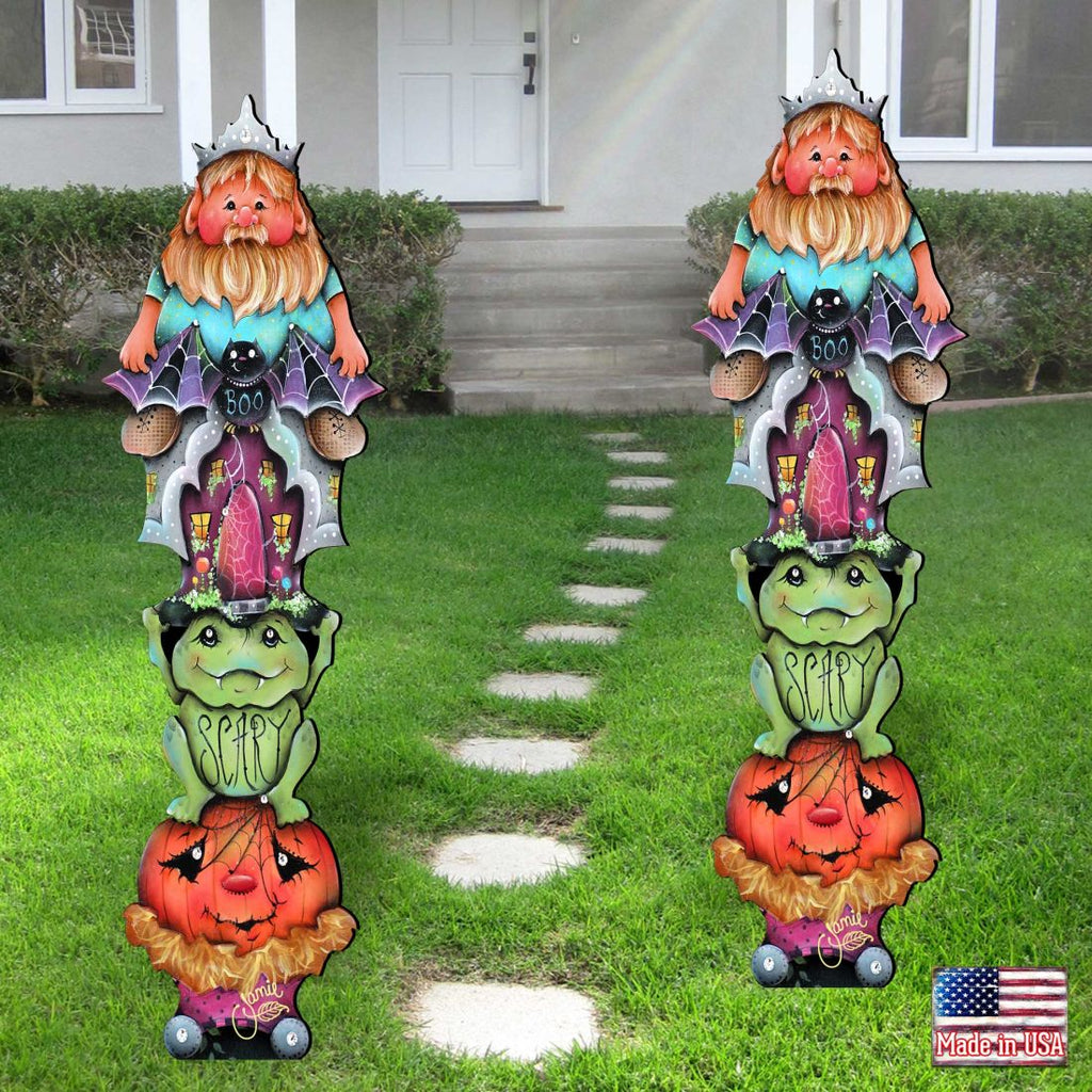 Scary Boo Halloween Set of 2 Outdoor Decor by Jamie Mills-Price - Thanksgiving Halloween Decor - 8457413F