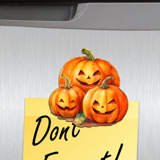 Spooky Pumpkins Decorative Eco Wood Magnets Set of 6 by G. Debrekht - Halloween Decor - 8090019G-S6