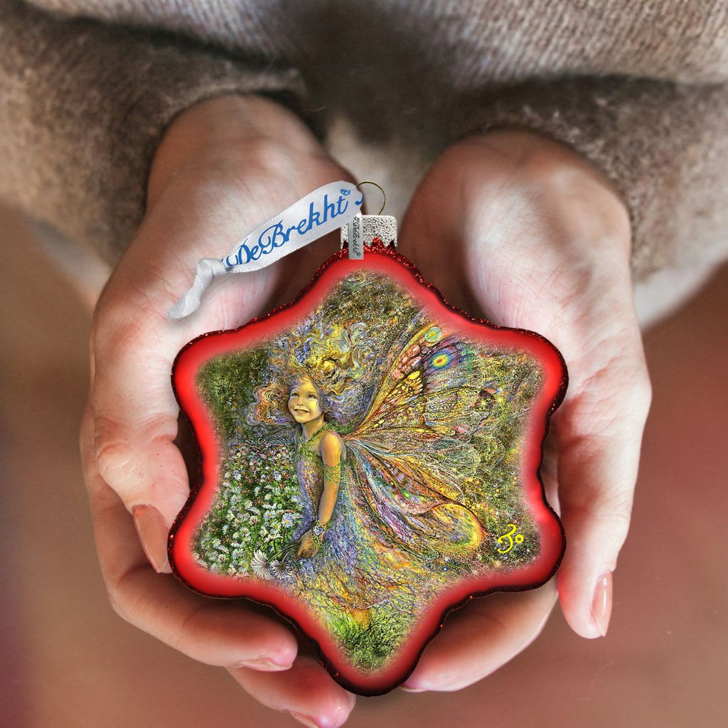 Butterfly Princess Glass Ornament by Josephine Wall - Easter Spring Decor - 755-408-JW