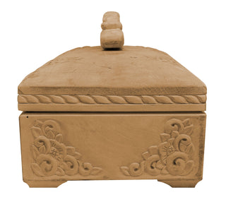 One-of-a-Kind Wood Carved Decorative Chest Large Box 10x7.5x8