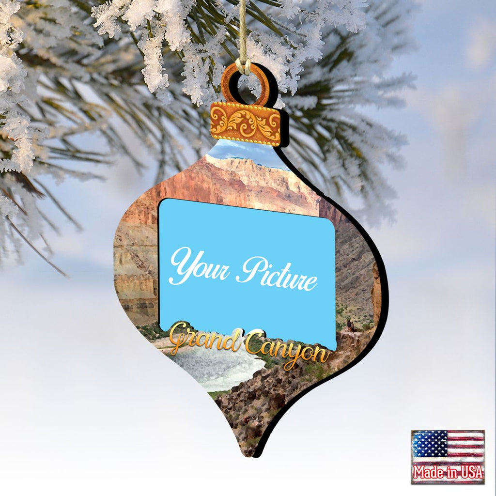 Canyon Picture Frame Ornaments - Ornament for Photo - Wildlife Holiday Decor - 8112182-3PF