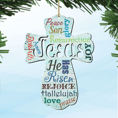 Jesus Cross Wooden Ornaments by G. DeBrekht - Easter Spring Decor - 8198715