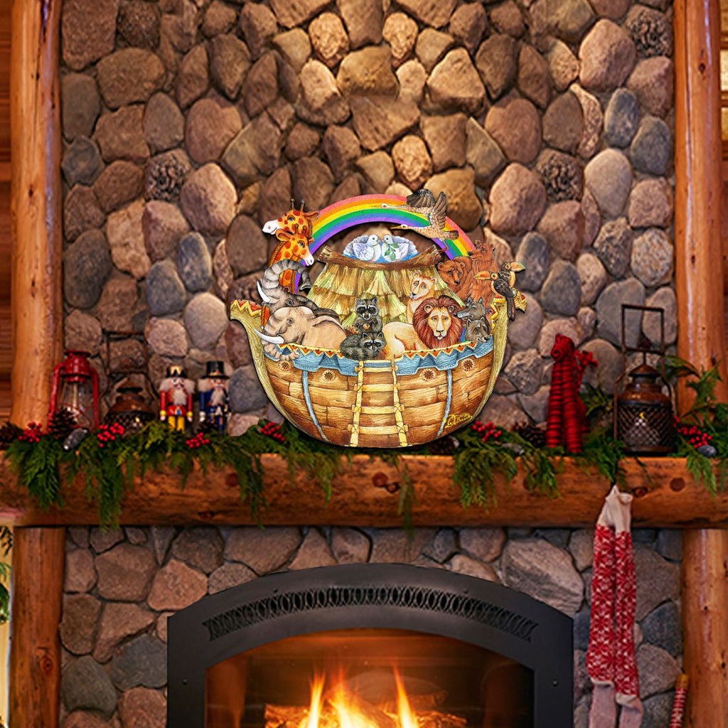 Noah's Ark Nativity Door Decor by G. DeBrekht - Nativity Holiday Decor - 8114050H