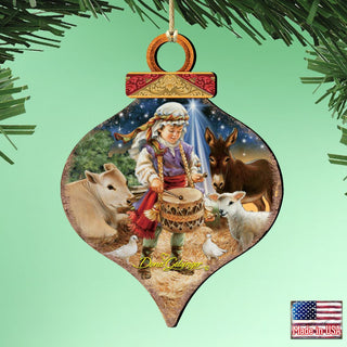 Little Drummer Boy Drop Wooden Ornaments by Gelsinger - Nativity Holiday Decor - 8031151-9720