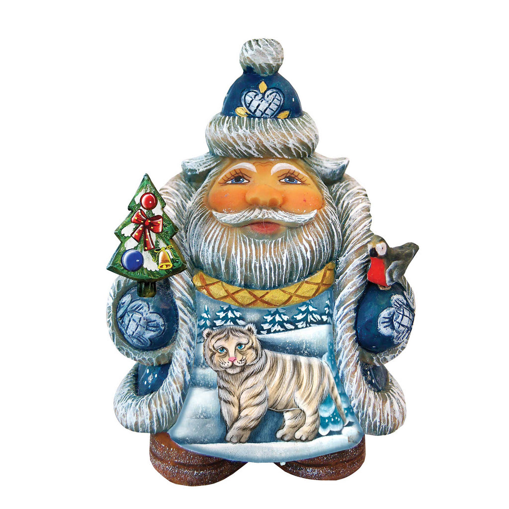 Cuddle Cub Santa Handcrafted Christmas Figurine - G. DeBrekht - Christmas Santa Snowman Decor - 533423