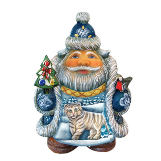 Cuddle Cub Santa Handcrafted Christmas Figurine - G. DeBrekht - Christmas Santa Snowman Decor - 533423