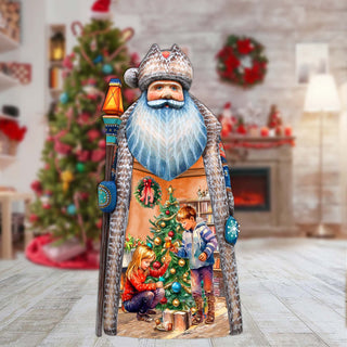 Adorned in Happiness Santa Hand-Painted WOODCARVED Masterpiece by G. DeBrekht - Christmas Holiday Decor - 210235SE