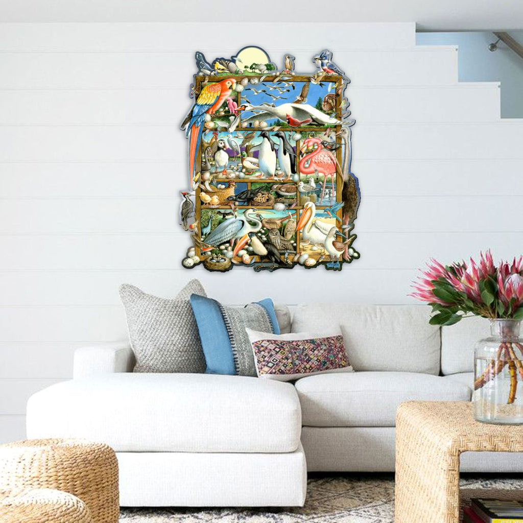 Birds Whimsical Wall Art by Laura Seeley - Love Family Kids Decor - 8513001-LS