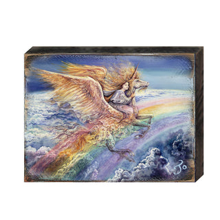 Flight to Aquarius Fantasy Wooden Wall Art by Josephine Wall - Fantasy Decor - 852116-JW