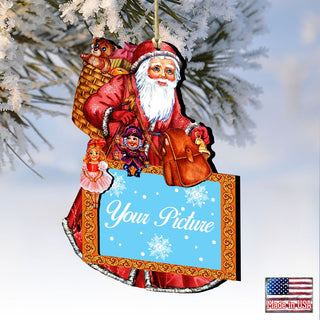 Santa Christmas Picture Frame Ornaments - Ornament for Photo - Christmas Santa Snowman Decor - 8124120PF