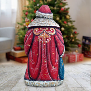 Girl and Snowman Santa Hand-Painted WOODCARVED Masterpiece by G. DeBrekht - Christmas Decor - 8214837