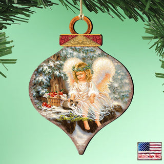 Angel Cardinal Wooden Ornaments - Tree Ornament by Gelsinger - Nativity Holiday Decor - 8031120-0718