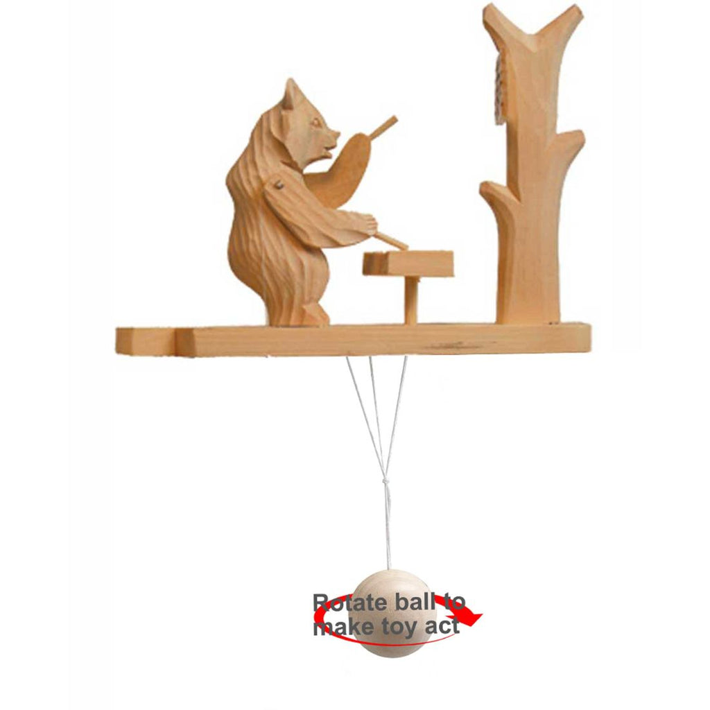 Drummer Bear Animated Spinning Old-World Decoration by G. Debrekht - Wildlife Holiday Decor - 191000-01