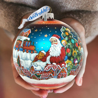 Gingerbread House Glass Ornament Limited Edition by G. DeBrekht - Christmas Santa Snowman Decor - 73858