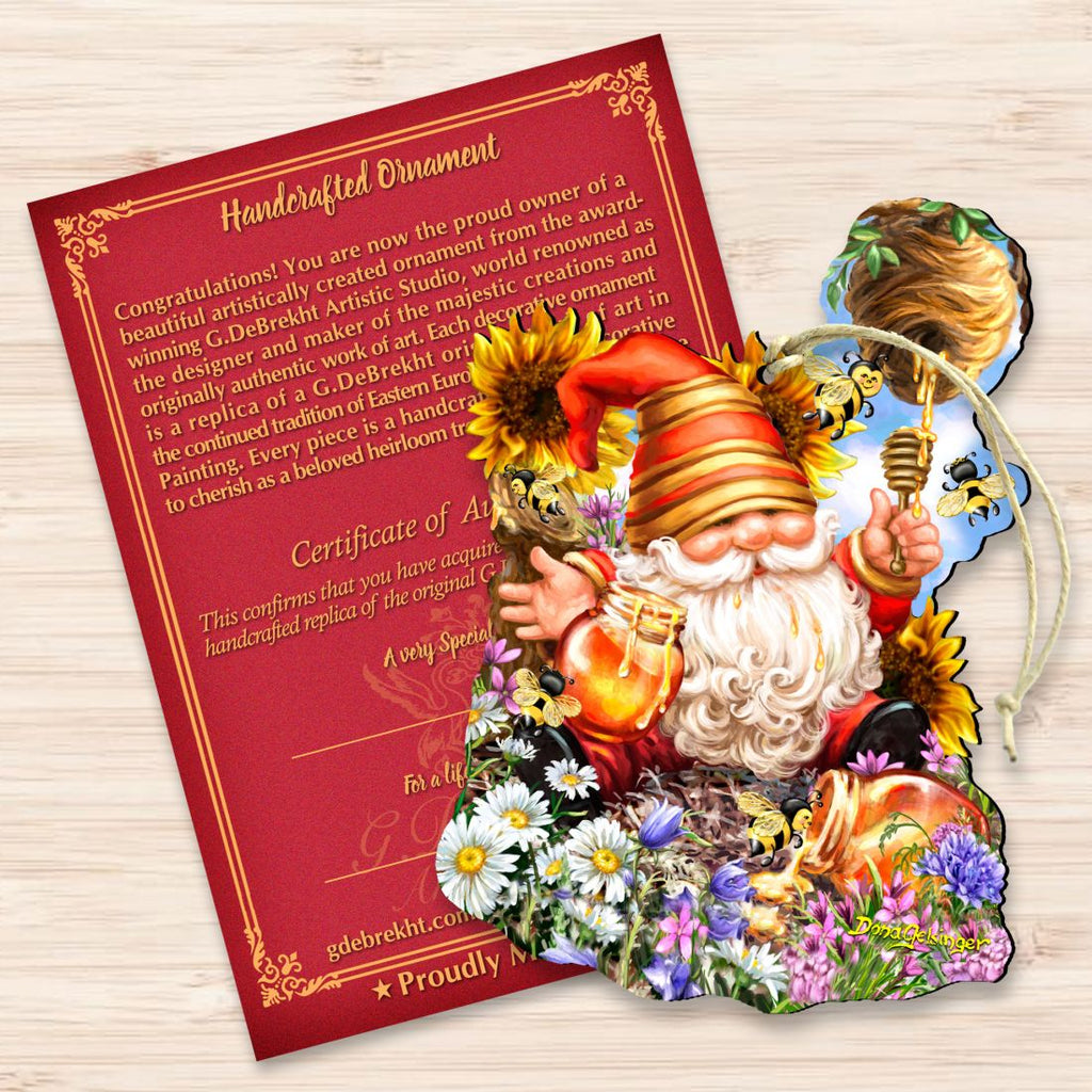 Honeycomb Gnome Dwarf Wooden Ornaments by Gelsinger - Easter Spring Decor - 8461061-DG