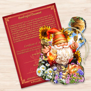 Honeycomb Gnome Dwarf Wooden Ornaments by Gelsinger - Easter Spring Decor - 8461061-DG