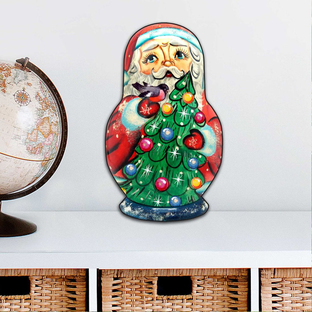 Santa Nesting Doll Christmas Outdoor Decor Large Ornament by G. DeBrekht - Christmas Santa Snowman Decor - 8115060M