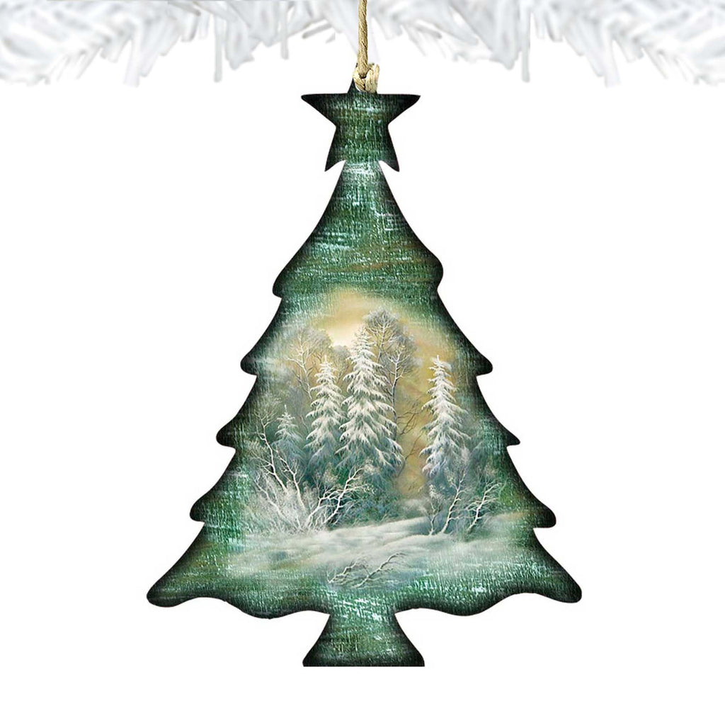 Woodsy Tree Wooden Ornaments by G. DeBrekht - Christmas Decor - 81988123