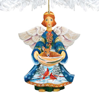 Cardinal Deer Angel Wooden Ornaments by G. DeBrekht - Nativity Holiday Decor - 8152510