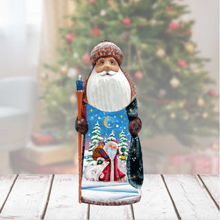 Santa and His Helpers Santa Hand-Painted WOODCARVED Masterpiece by G. DeBrekht - Christmas Decor - 8201015-3