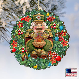 Nutcracker's Wreath Gift Wooden Ornaments by G. DeBrekht - Christmas Decor - 8185321
