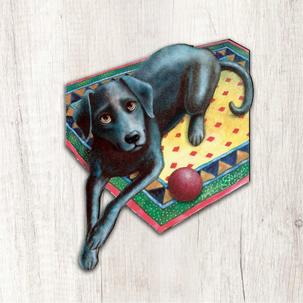 Ready When You Are Black Dog Holiday Outdoor Decor Large Ornament by Laura Seeley - Pets Dog and Cats Decor - 8511017M