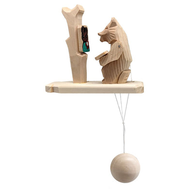 Artist Bear Animated Spinning Old-World Decoration by GDeBrekht - Wildlife Holiday Decor - 191000-02