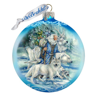 The Wild Spirits of Winter Glass Ornament Limited Edition by J. Bergsma - Christmas Santa Snowman Decor - 73910-JB