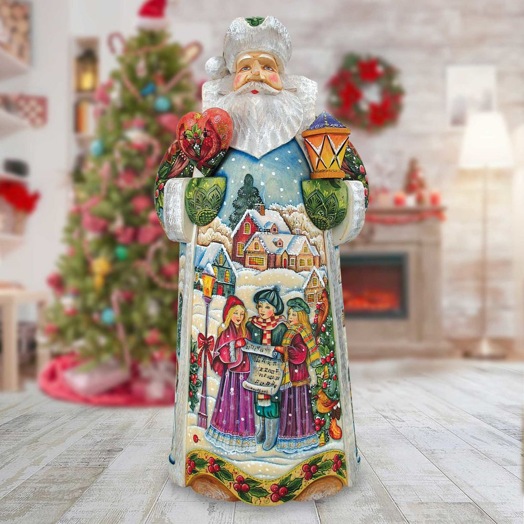In Harmony Santa Hand-Painted WOODCARVED Masterpiece by G. DeBrekht - Christmas Decor - 213311