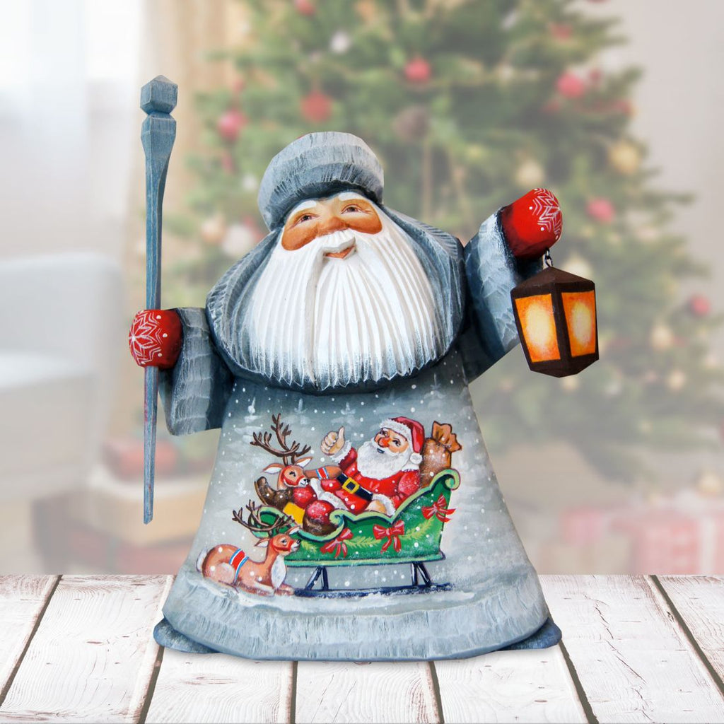 Santa With Kids Hand-Painted WOODCARVED Masterpiece by G. DeBrekht - Christmas Decor - 8215681