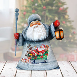 Santa With Kids Hand-Painted WOODCARVED Masterpiece by G. DeBrekht - Christmas Decor - 8215681
